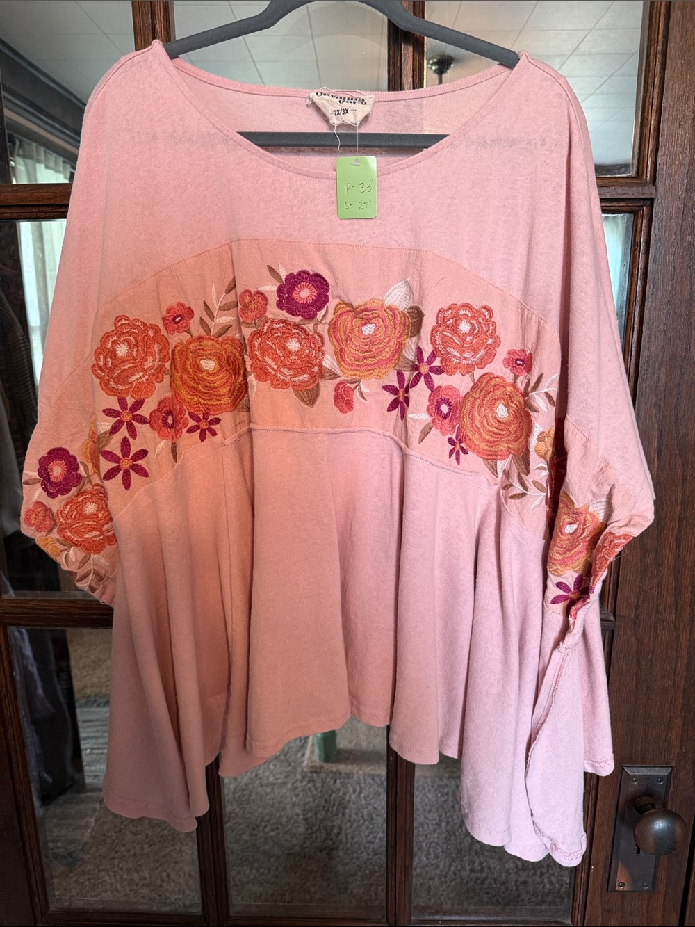 Savanna Jane Pink Embroidered Floral Tunic